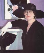 Francis Campbell Boileau Cadell Portrait of a Lady in Black china oil painting reproduction